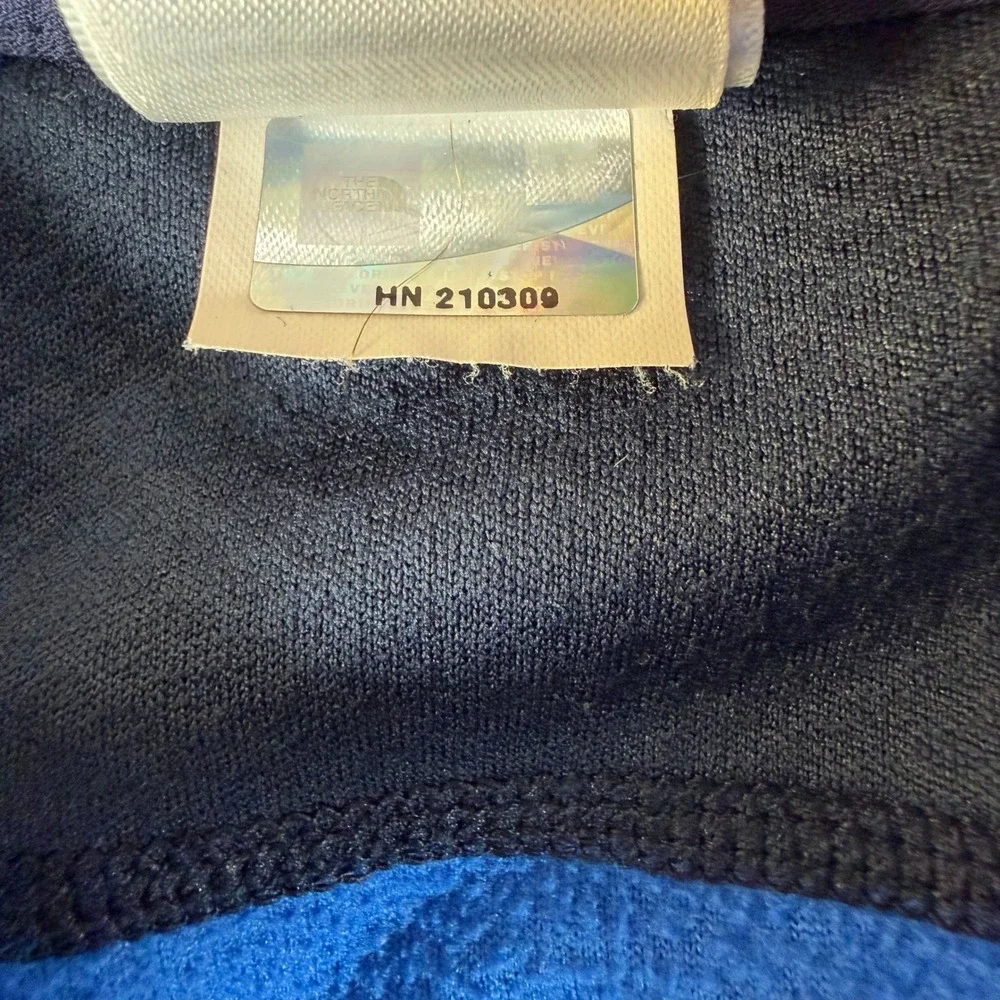 The North Face Mens Blue Quarter Zip Fleece Pullover Thumbholes Small HN #3749